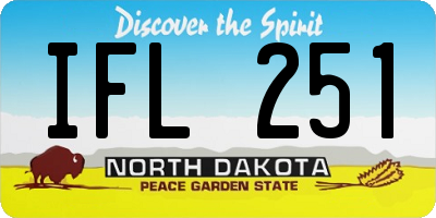 ND license plate IFL251