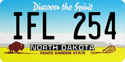 ND license plate IFL254