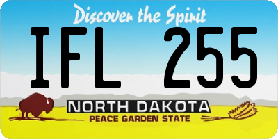ND license plate IFL255