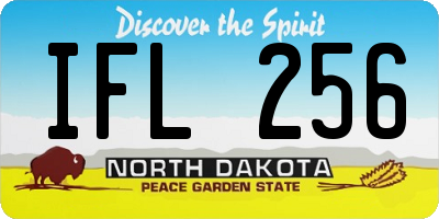 ND license plate IFL256