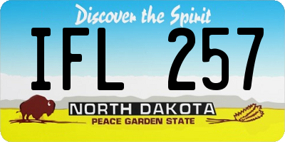 ND license plate IFL257