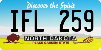 ND license plate IFL259