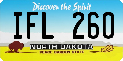 ND license plate IFL260