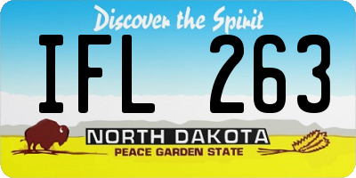 ND license plate IFL263