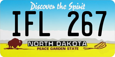 ND license plate IFL267