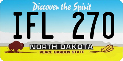 ND license plate IFL270