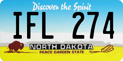 ND license plate IFL274