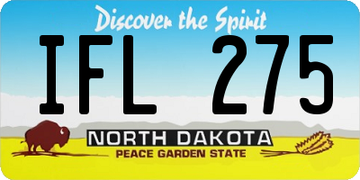 ND license plate IFL275