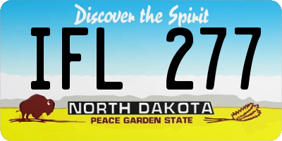 ND license plate IFL277