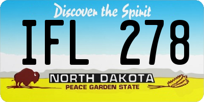 ND license plate IFL278