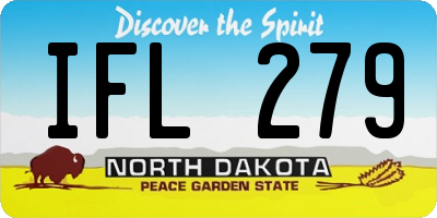 ND license plate IFL279