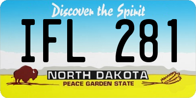 ND license plate IFL281