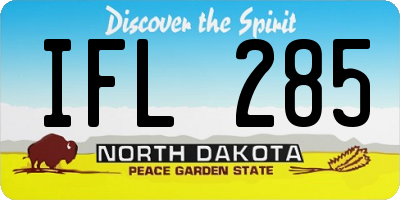 ND license plate IFL285