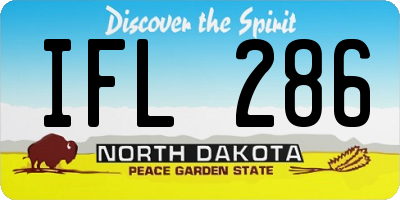 ND license plate IFL286