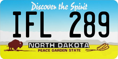 ND license plate IFL289