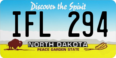 ND license plate IFL294