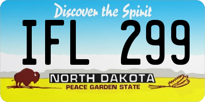 ND license plate IFL299