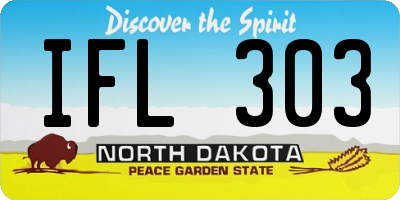 ND license plate IFL303