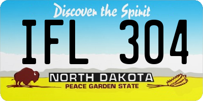 ND license plate IFL304