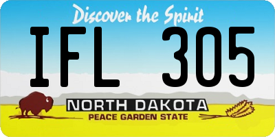 ND license plate IFL305