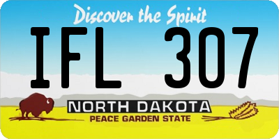 ND license plate IFL307