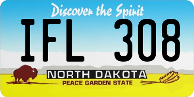 ND license plate IFL308