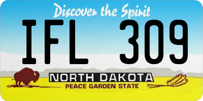 ND license plate IFL309