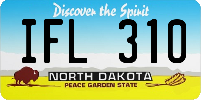 ND license plate IFL310