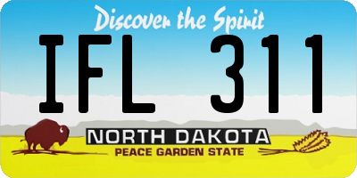 ND license plate IFL311
