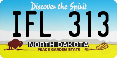 ND license plate IFL313