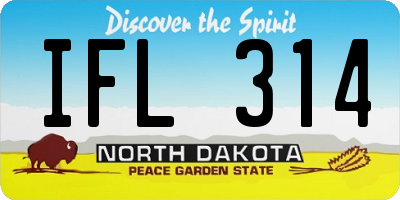 ND license plate IFL314