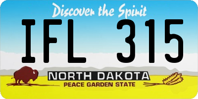 ND license plate IFL315