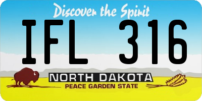 ND license plate IFL316