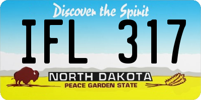 ND license plate IFL317
