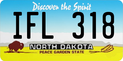 ND license plate IFL318