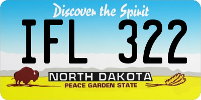 ND license plate IFL322
