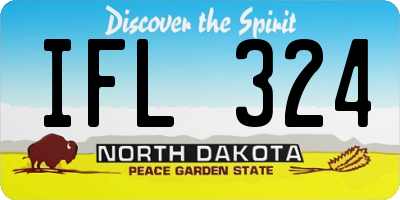 ND license plate IFL324