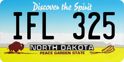 ND license plate IFL325