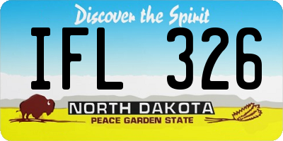 ND license plate IFL326