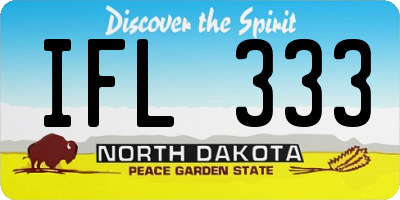 ND license plate IFL333