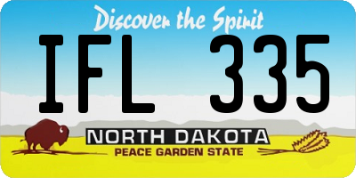 ND license plate IFL335