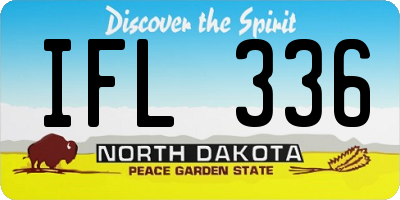 ND license plate IFL336