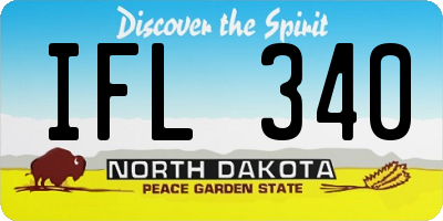 ND license plate IFL340