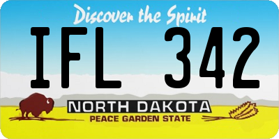 ND license plate IFL342