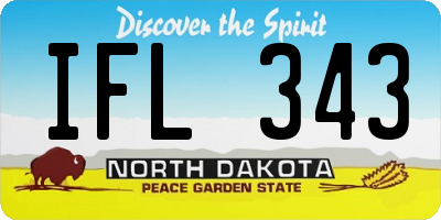 ND license plate IFL343