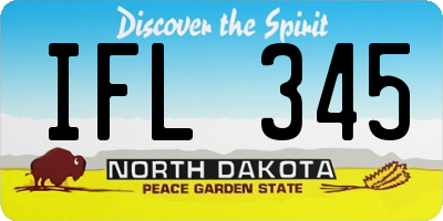 ND license plate IFL345