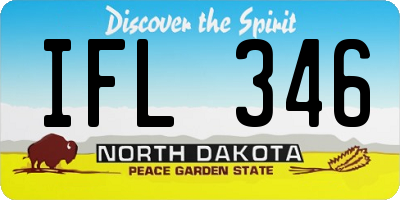 ND license plate IFL346