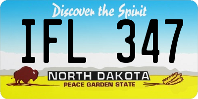 ND license plate IFL347