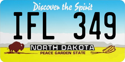 ND license plate IFL349