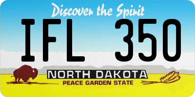 ND license plate IFL350